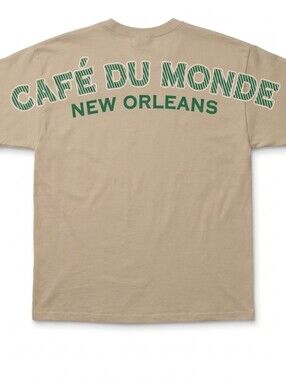 Spirit Cafe Du Monde New Orleans Spirit Jersey  Size XXL - Tan & Green